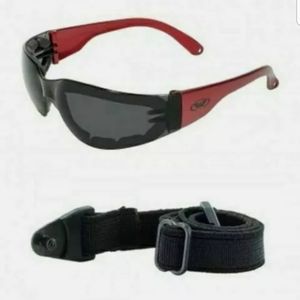 Sun Glasses Strapped Red Frame Men Motorcycle Race Rider Plus Women Sunglasses